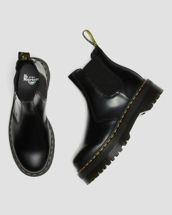 2976 Smooth Leather Platform Chelsea Boots - Black - Mens Western Boots Online