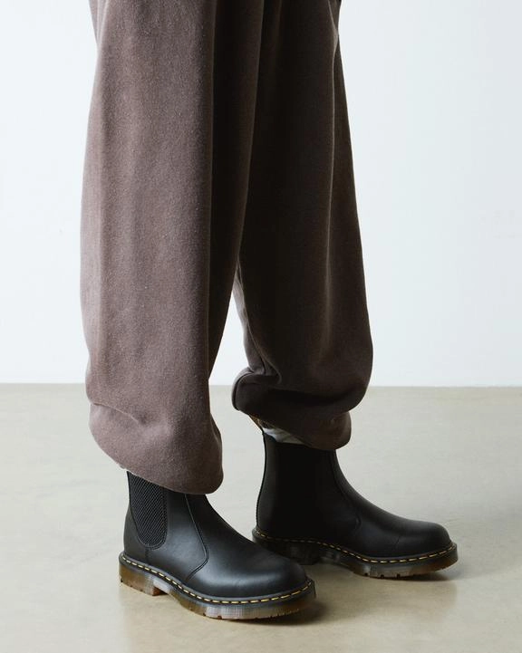 2976 Slip Resistant Leather Chelsea Boots - Black - Mens Military Style Boots