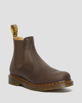 2976 Yellow Stitch Crazy Horse Leather Chelsea Boots - Dark Brown - Mens Boots From Macy's