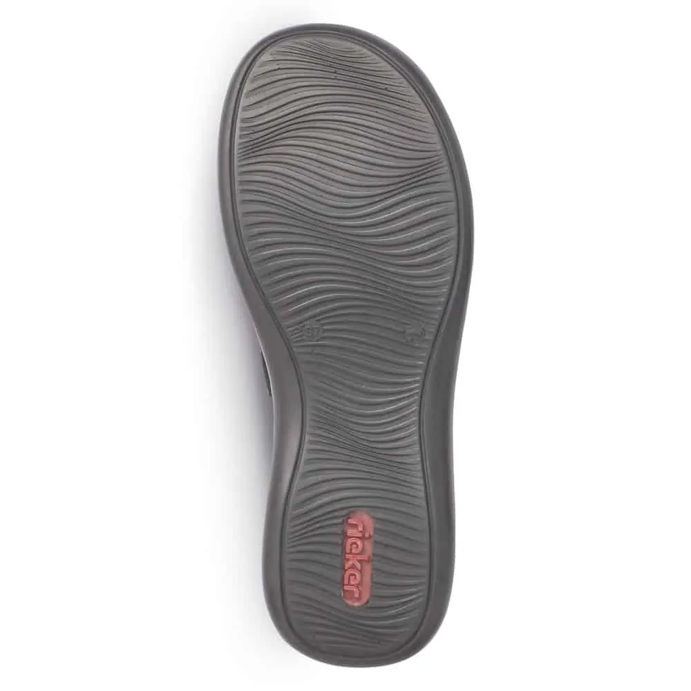 46393-00 Black Mule Easy To Slip On Shoes For Elderly