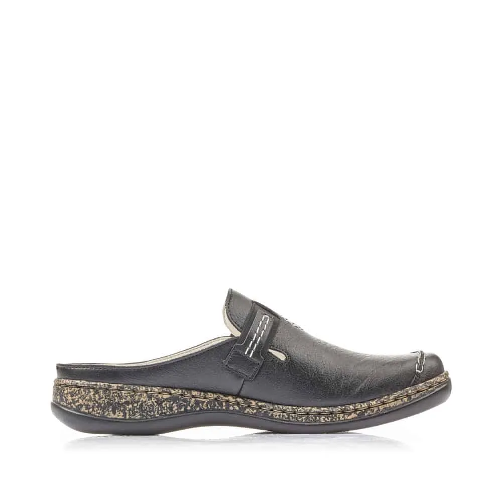 46393-00 Black Mule Slip On Leisure Shoes