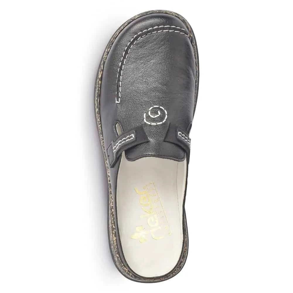 46393-00 Black Mule Geox Slip On Loafer