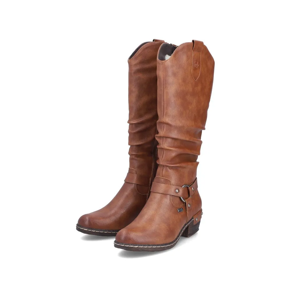 Dr Marten Thigh Boots 93670-24 Cinnamon Tall Boot Lined RTex
