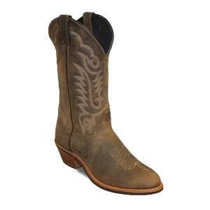 Cowboy Boots Comfortable Abilene Men's 12" Distressed Cowhide Brown Western Boots 6412