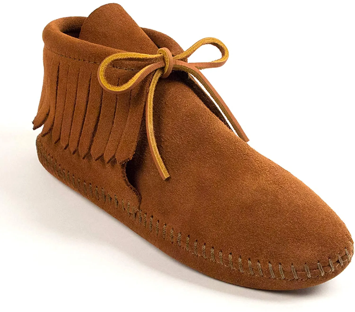 Minnetonka Women's Classic Fringe Softsole Boot Cowboy Boots Steel Toe