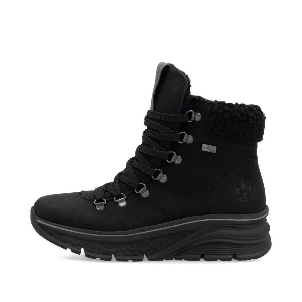 48034-00 Black Ankle Lace/Zip RTex Ugg Butte Boots