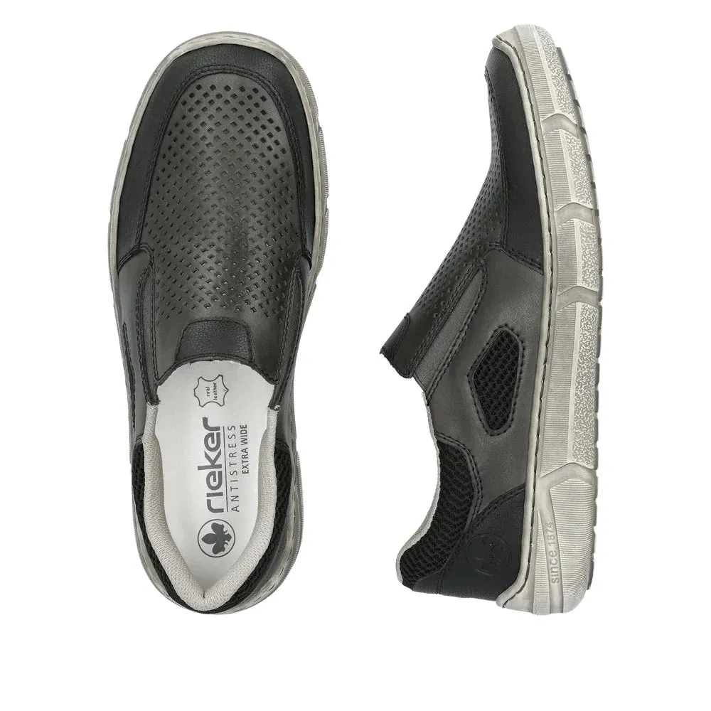 Slip On Shoes With Wide Toe Box 04051-40 Slip On Black Smoke