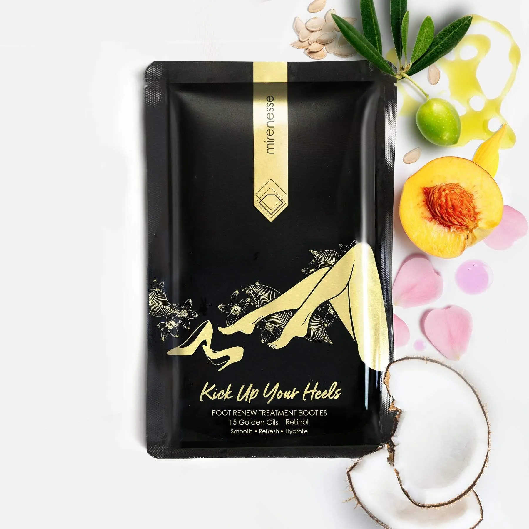 Active Foot Renew Treatment Booties With 15 Golden Oils   Antiageing Retinol Ballroom Dance Boots