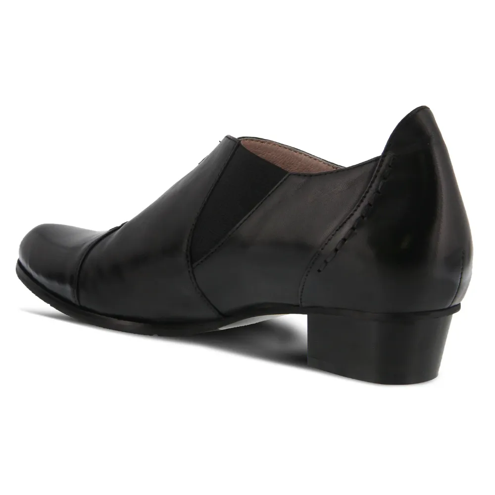 Converse Slip On High Tops Spring Step Melbourne Black Leather Shoe (Women's)