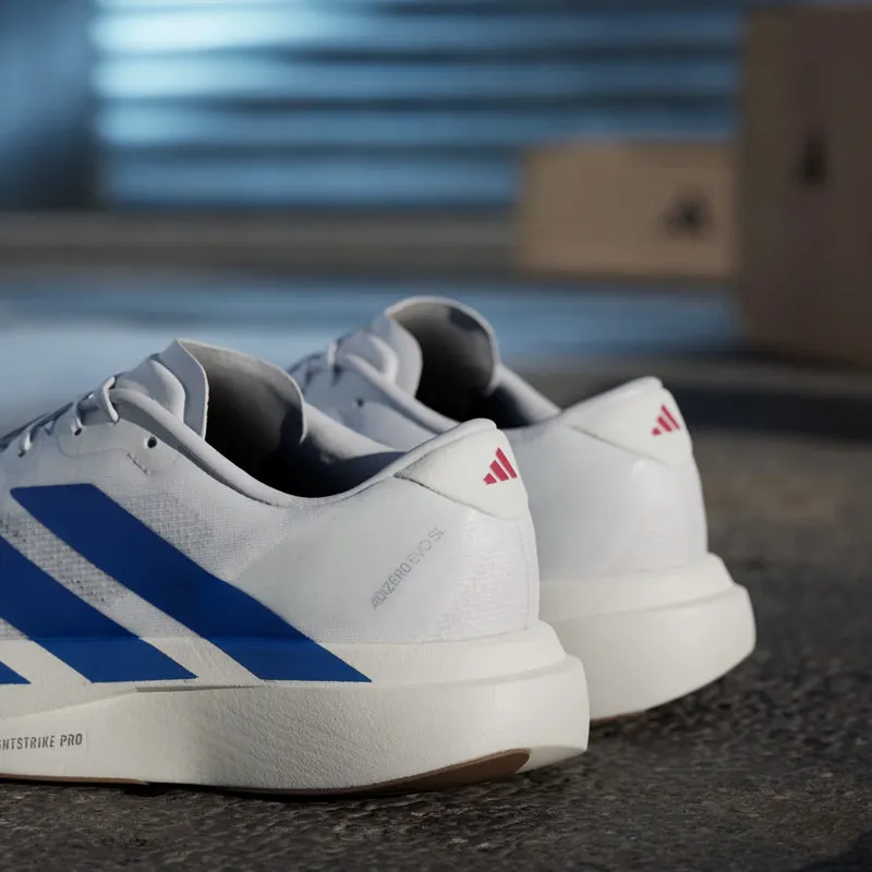 adidas Adizero Evo SL Men's Running Shoe - Cloud White/Royal Blue/Pure Ruby Revolution 5 Flyease Running Shoe