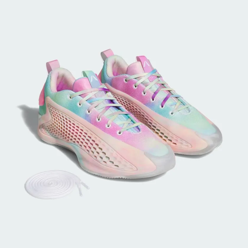 Basketball Shoes With The Best Arch Support Adidas Men's Anthony Edwards 1 Low Shoes - Cloud White / Acid Orange / Bliss Pink