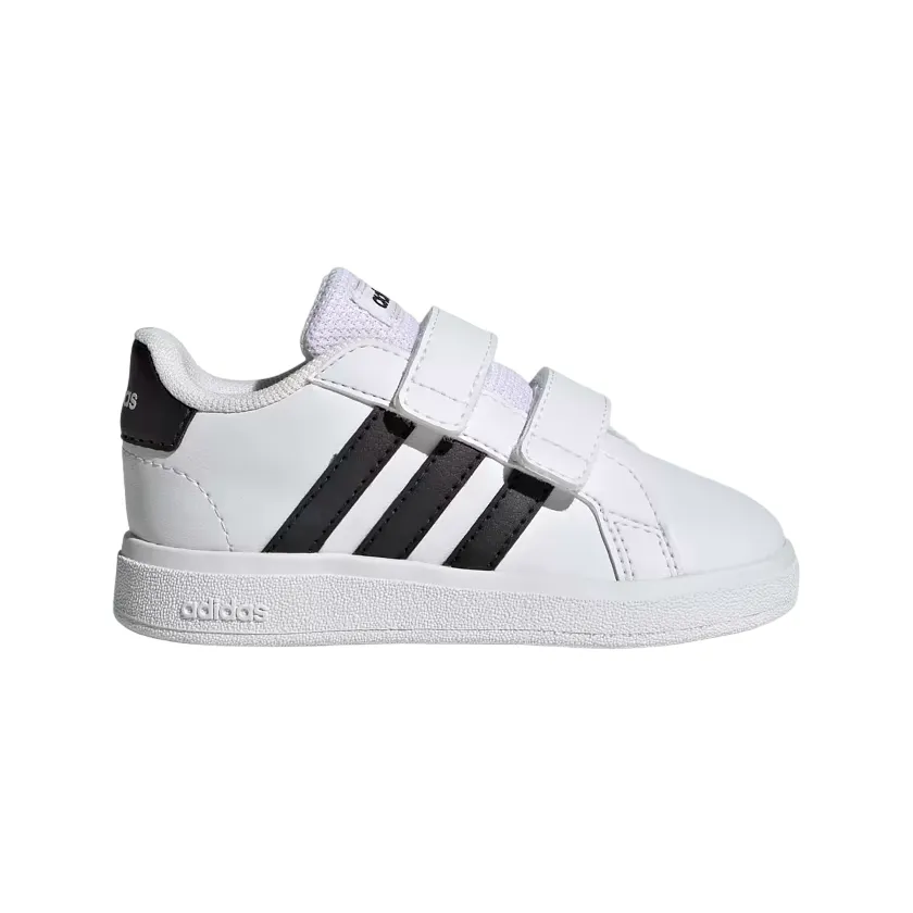 Adidas scarpa sneakers con strappo da bambino Grand Court 2.0 2.0 CF GW6527 bianco-nero Ankle Support Sneakers