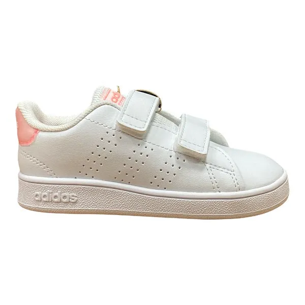 Adidas scarpa sneakers da bambina Advantage CF I GW0454 bianco-rosa Plein Sneakers