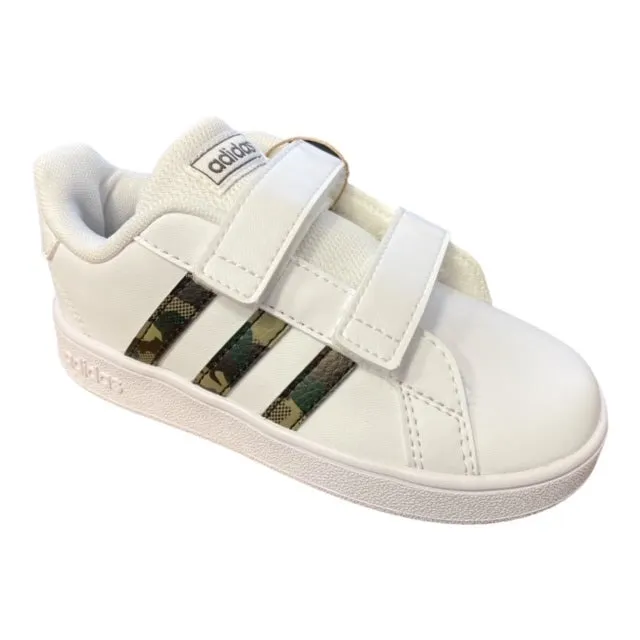 Derek Rose Sneakers Adidas sneakers da bambino Grand Court CF I GZ1086 white-camo