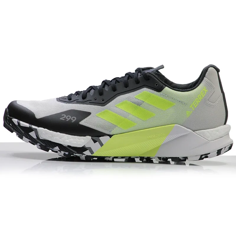 adidas Terrex Agravic Ultra Men's Trail Shoe - Cloud White/Grey Two/Core Black 4mm Drop Running Shoes