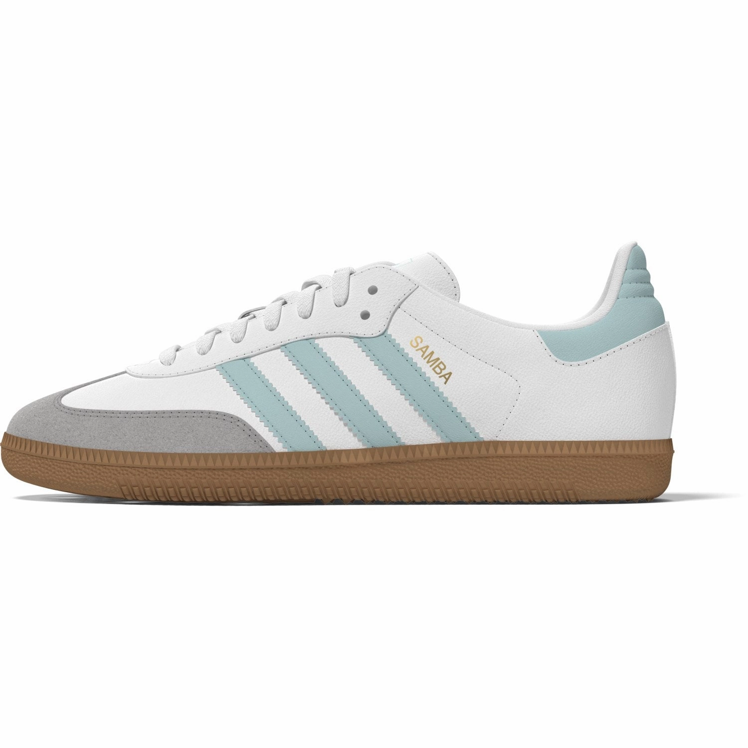 adidas Originals Ftwr White/Semi Flash Aqua/Gum 3 Samba Og J Sneakers Shop Slip On Sneakers On Sale