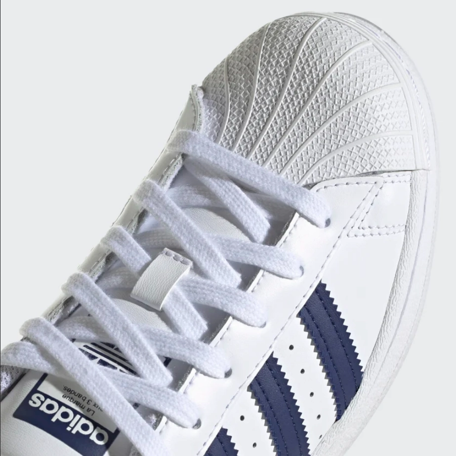 Adidas Originals scarpa sneakers da ragazzi Superstar GZ9096 bianco blu chiaro Inc Sneakers