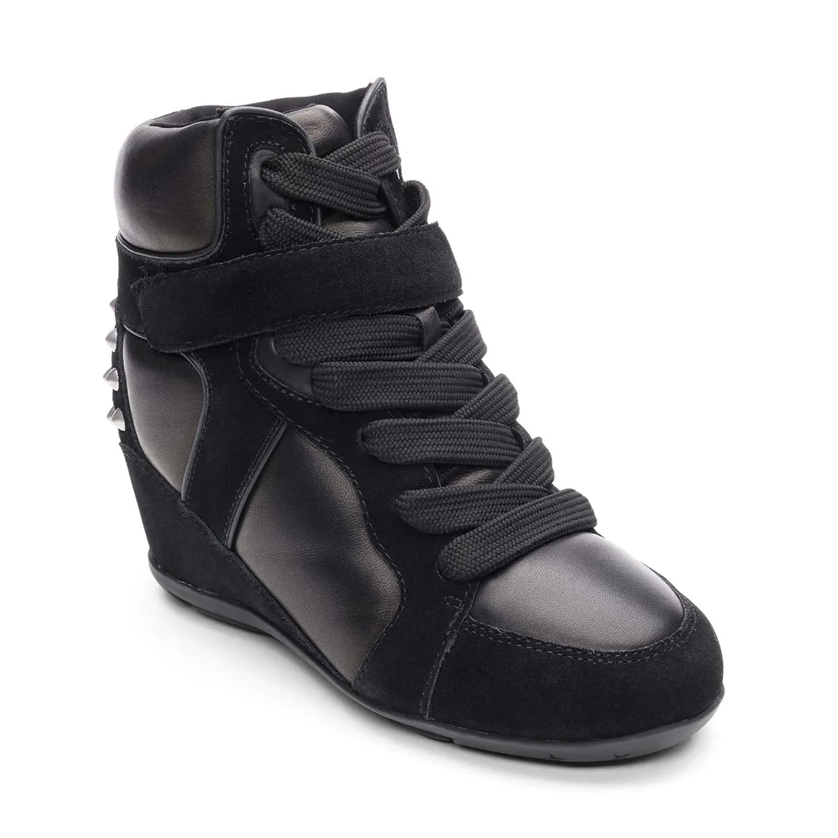 Bopster Studded Suede Sport Wedge Boots Cute Women