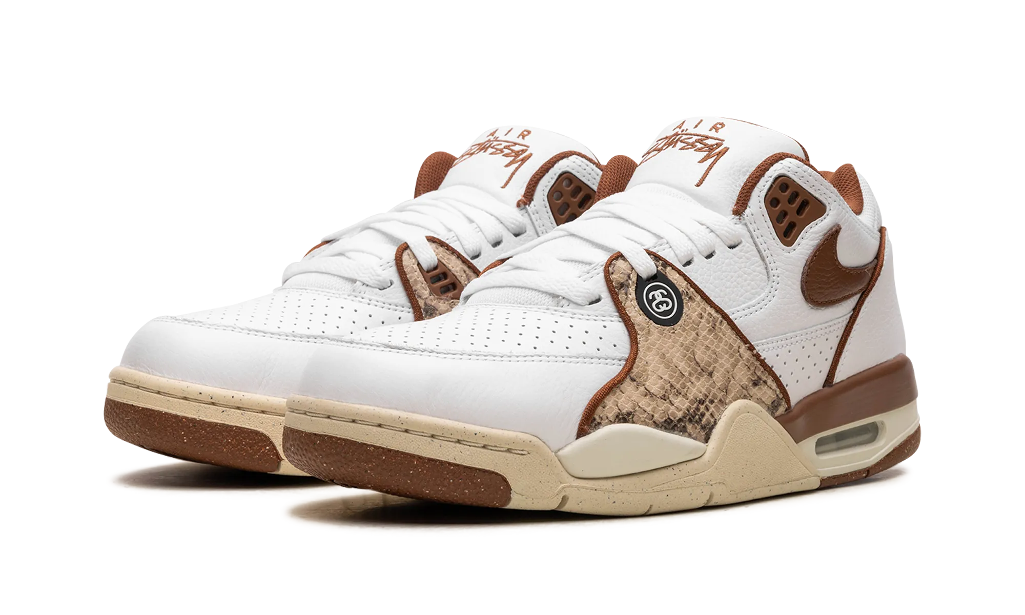 Basketball Shoes Stockx Air Flight 89 "Stussy - Pecan Fossil"