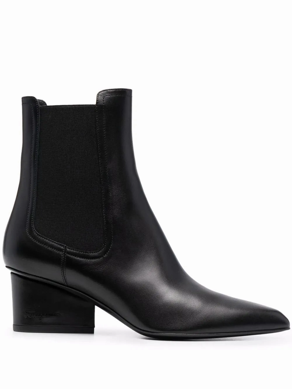 Platform Motorcycle Boots Ferragamo Logo-Embossed Heel Chelsea Boots