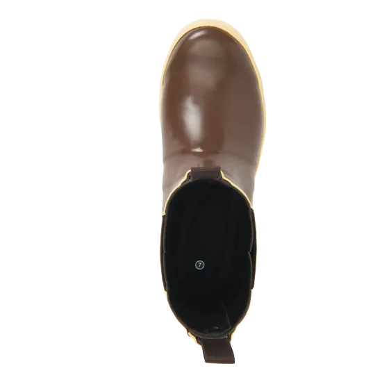 Rainbow Boots XTRATUF Ladies Legacy Ankle Deck Brown Rubber Boots LDBW900