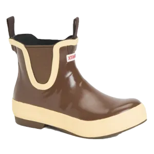 XTRATUF Ladies Legacy Ankle Deck Brown Rubber Boots LDBW900 Oxblood Colour Boots