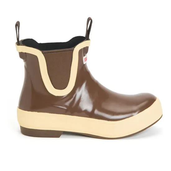 XTRATUF Ladies Legacy Ankle Deck Brown Rubber Boots LDBW900 Barefoot Boots