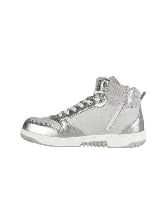 Lotto Scarpa da ginnastica da ragazza alta con Zip Rocket AMF Metal 218173 9F2 mushroom gray-white-silver Jambu Sneakers