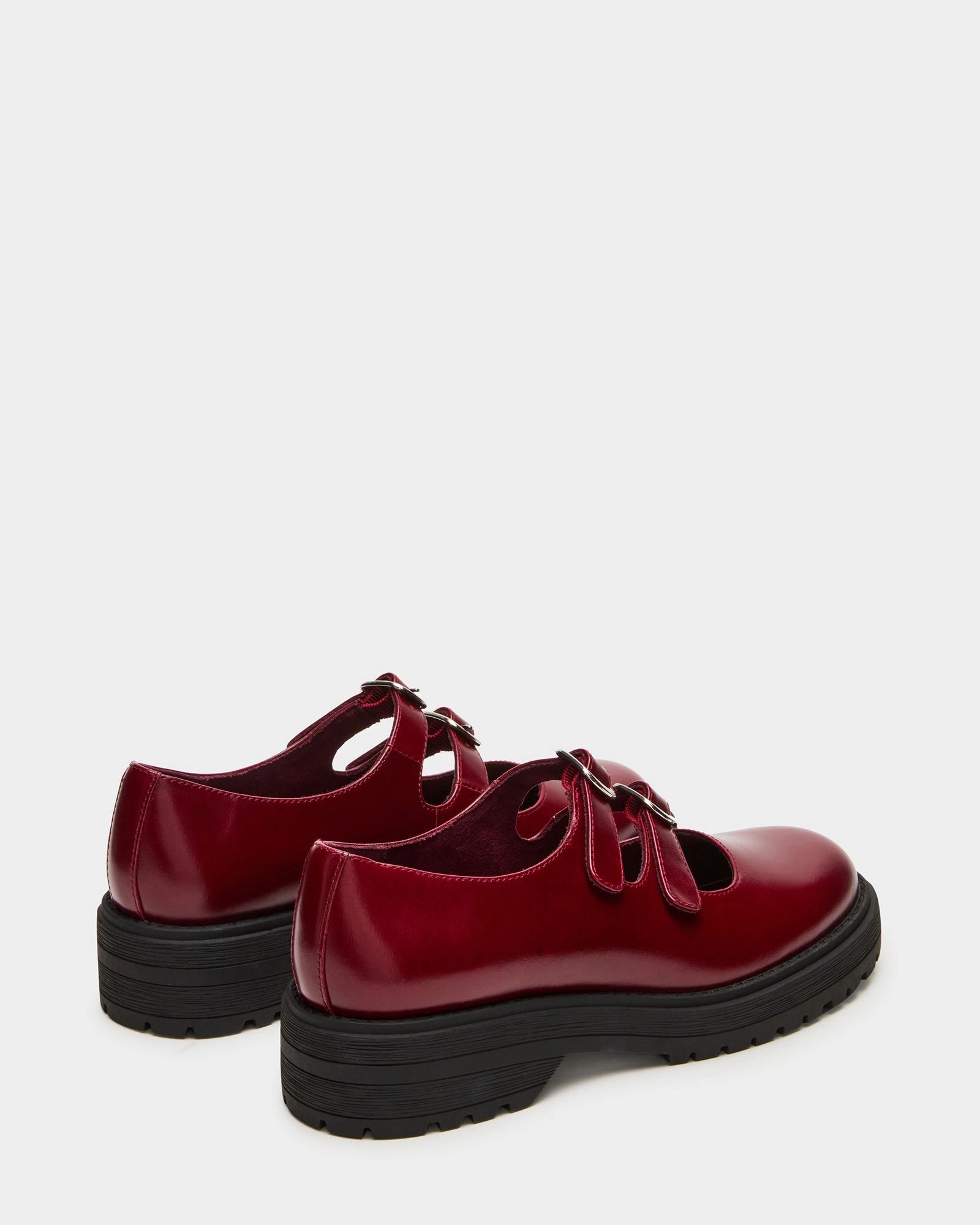 ALBA BURGUNDY LEATHER Skechers Memory Foam Loafers