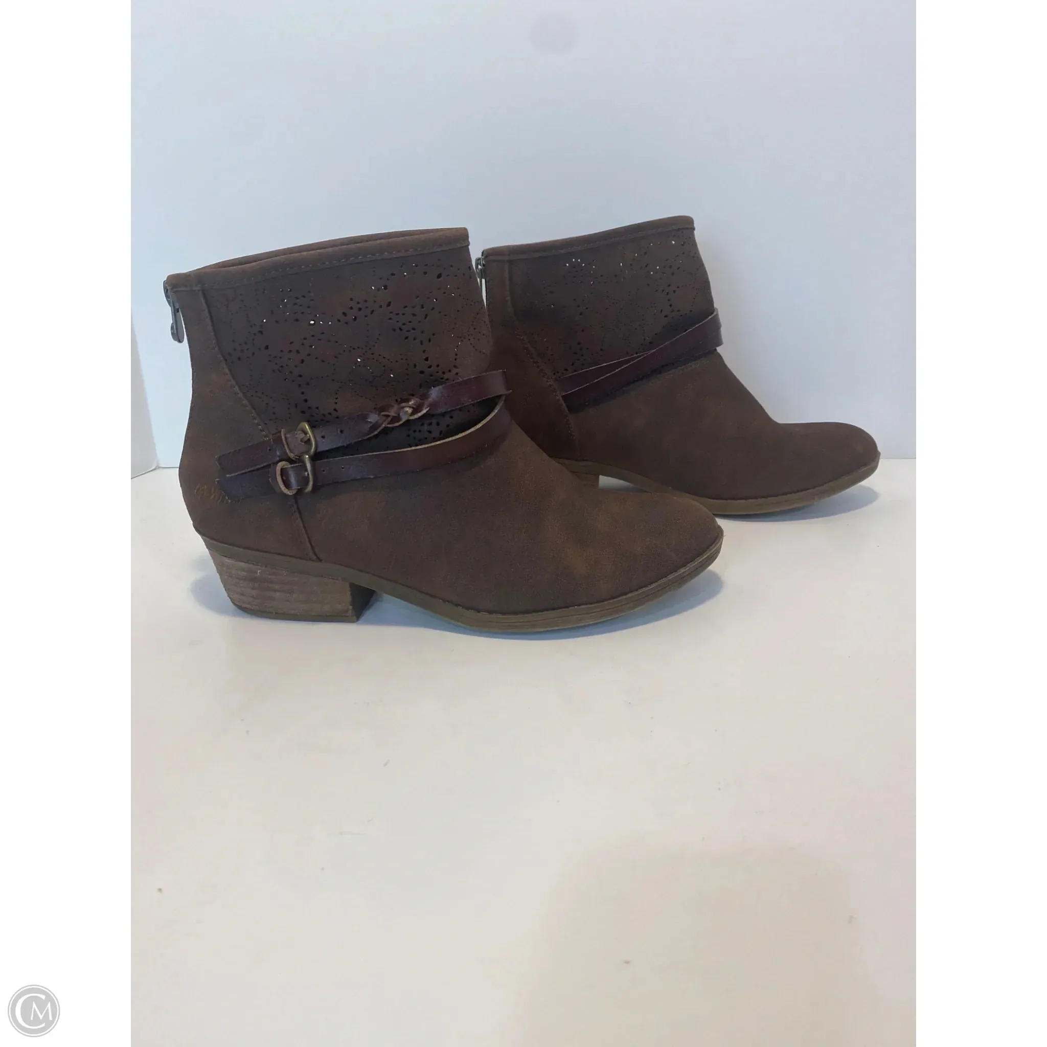 Over The Ankle Boots Boots Ankle Heels By Blowfish In Brown, Size: 8