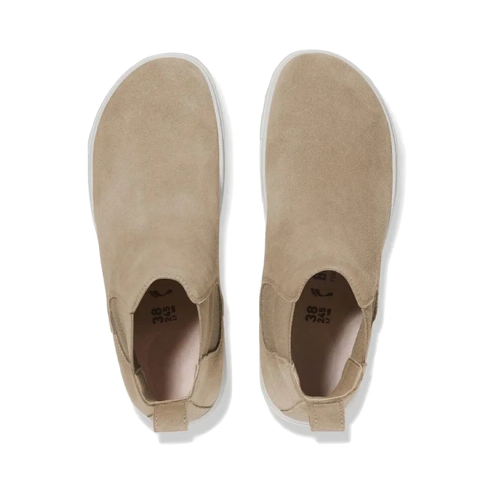 Birkenstock Women's Bend Chelsea Pull On Boot in Taupe Knee High Boots Low Heel