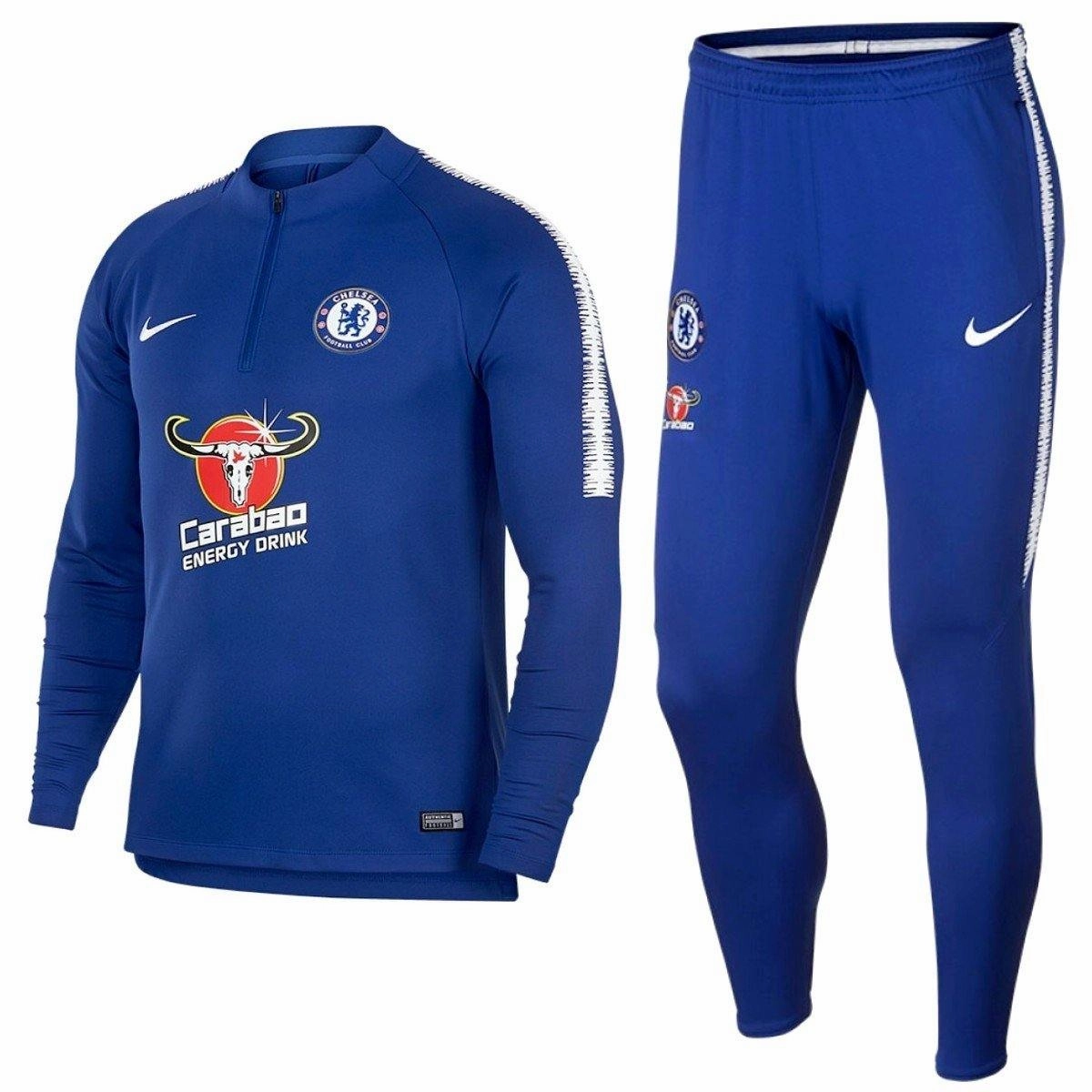 Boots Wedge Chelsea Fc Training Technical Soccer Tracksuit 2018/19 Blue - Nike