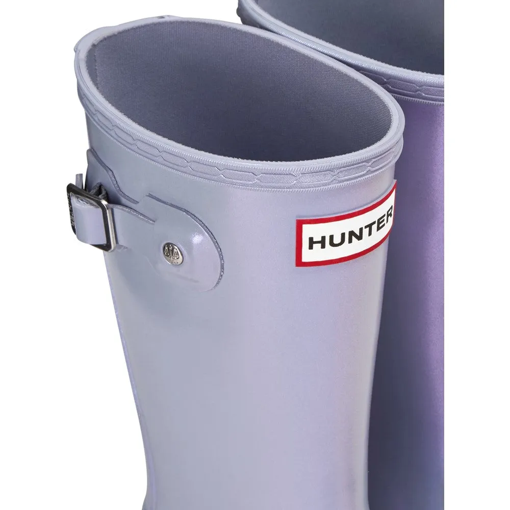 Slim Calf Knee High Boots Hunter Original Pearlised Wellington Boots