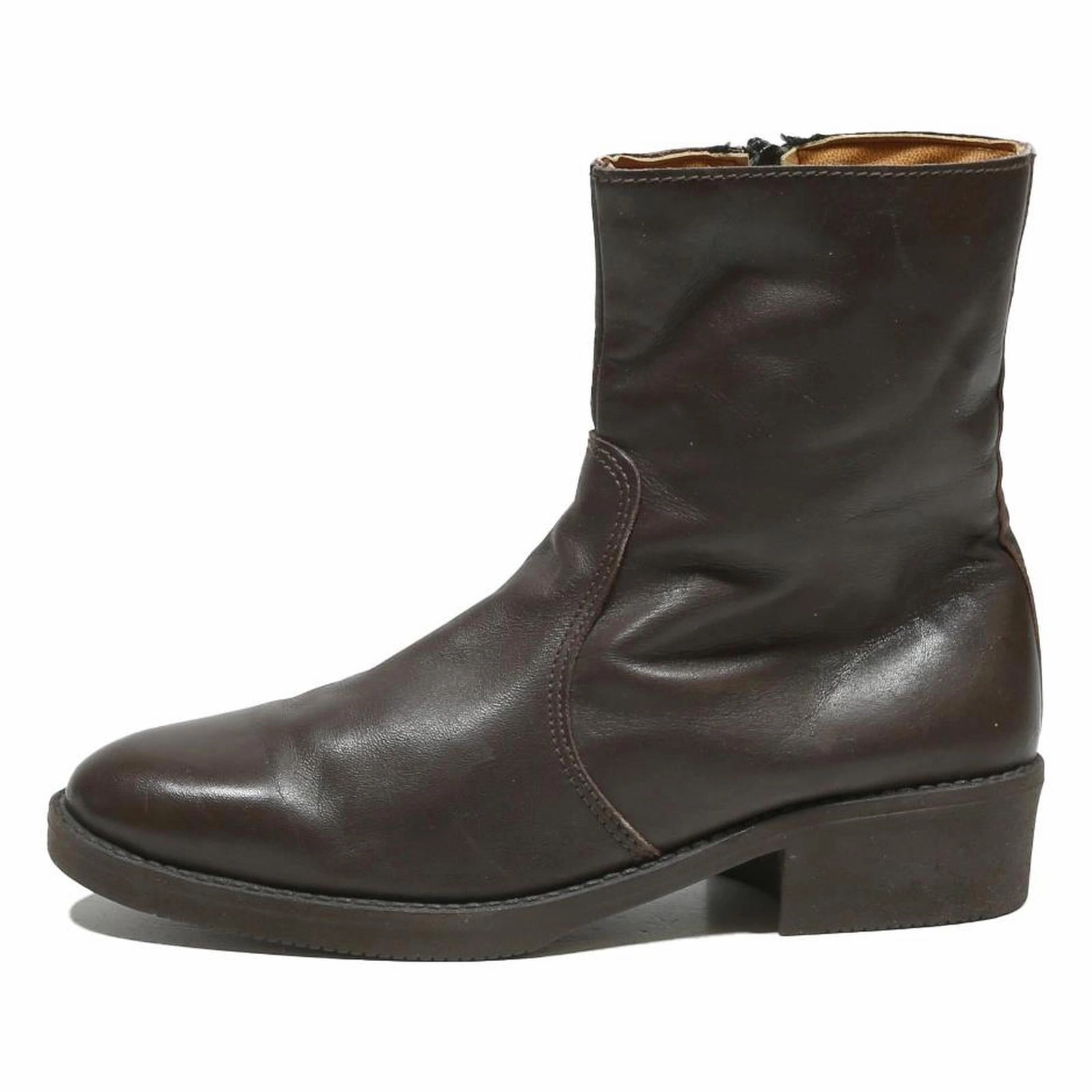 Boots Tall Womens Dark Brown Leather Ankle Boots UK 8 Classic Cut Stylish Comfortable