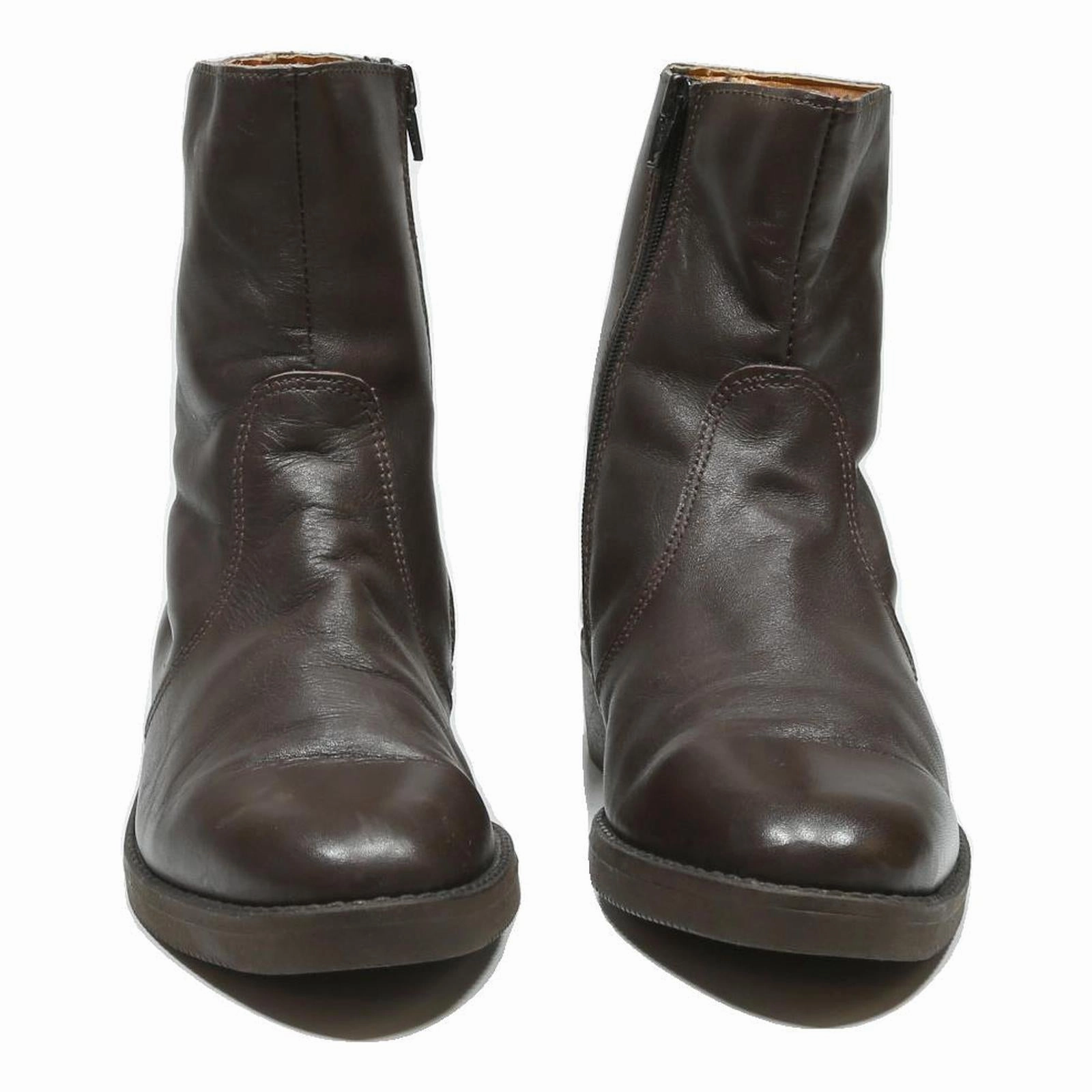 Boots For Short Womens Dark Brown Leather Ankle Boots UK 8 Classic Cut Stylish Comfortable