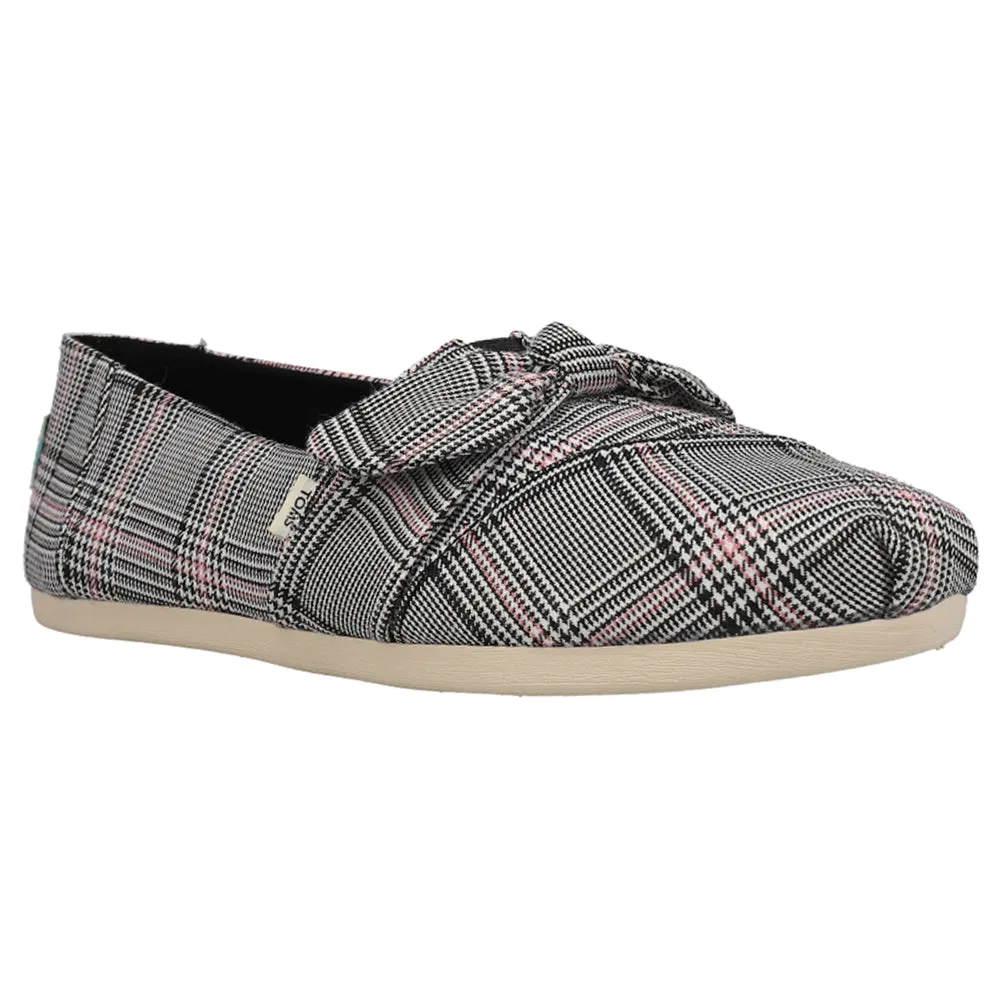 5.11 Slip On Shoe Alpargata Bow Plaid Tie Slip On Flats