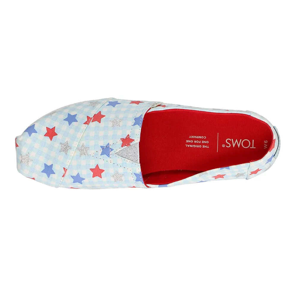 Slip On Slippers Slip On Alpargata Stars-Plaid Patriotic Slip On Flats