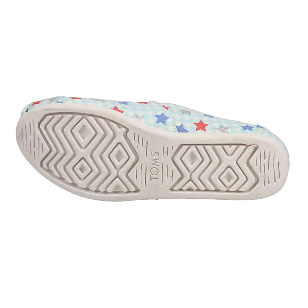 Comfort Slip On Sneakers Alpargata Stars-Plaid Patriotic Slip On Flats