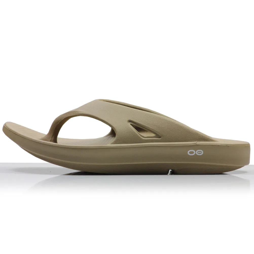 OOfos Women's OOriginal Recovery Flip - Taupe Best Marathon Running Shoes