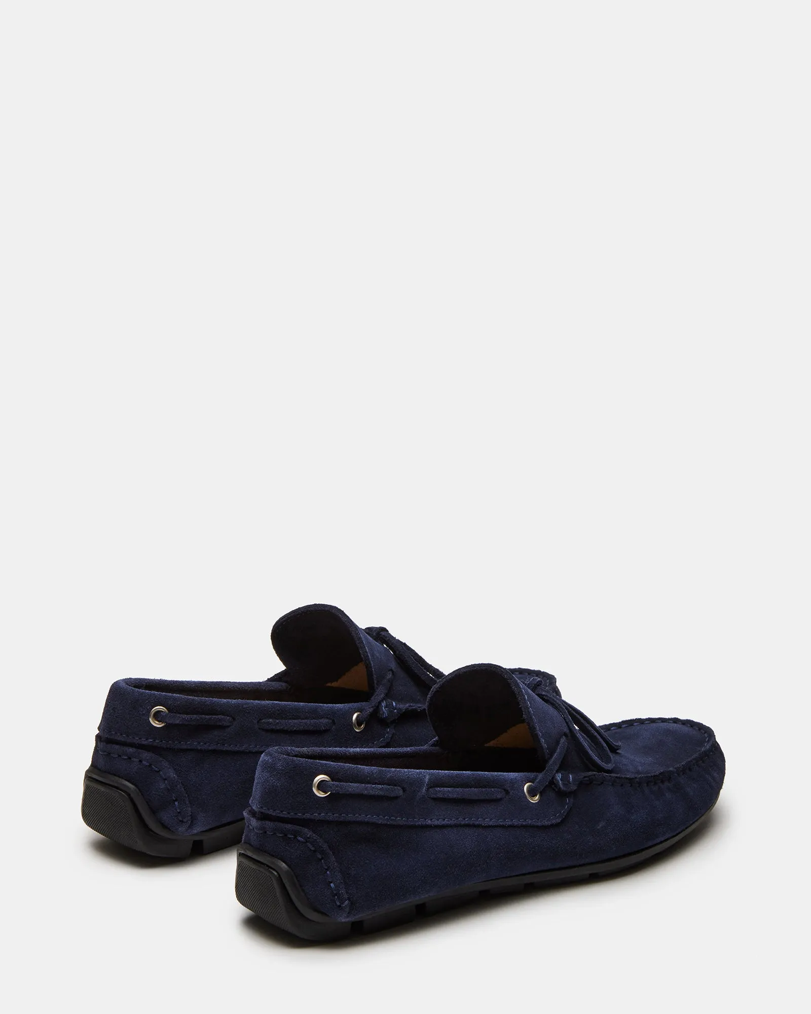 AMALFI NAVY SUEDE Silver Loafers Metallic