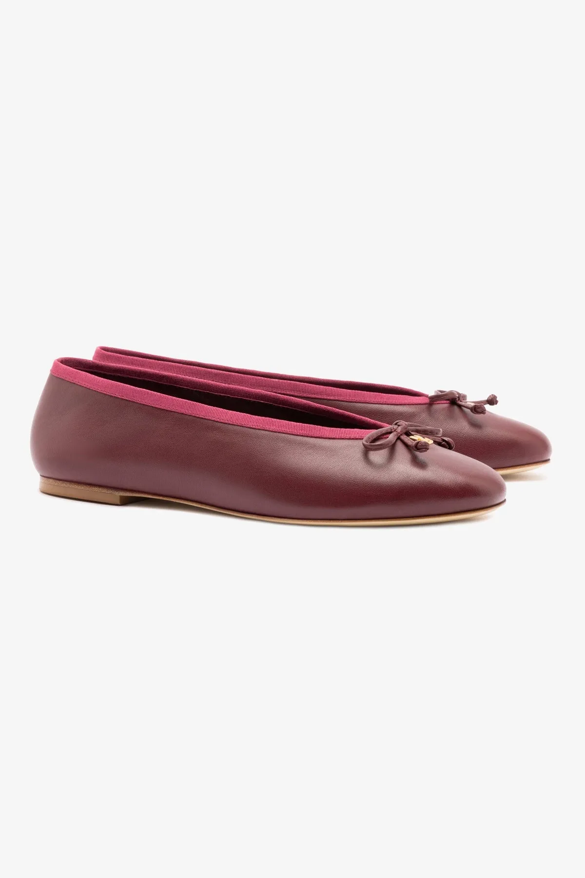 Pavlova Ballet Flat In Burgundy Leather Best House Shoes For Feet