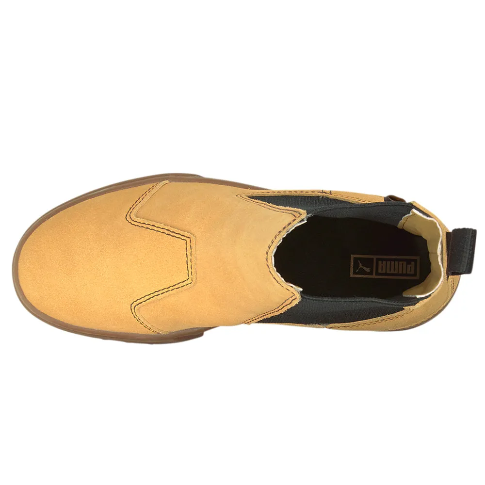 Cowboy Boots Rhinestone Mayze Suede Round Toe Platform Chelsea Boots