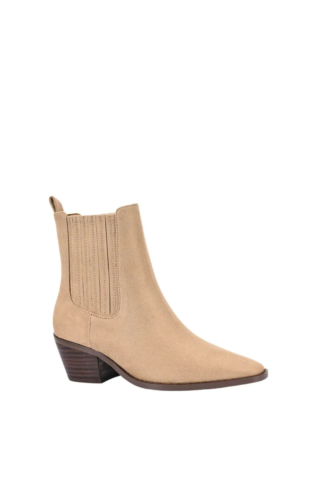 Stuart Weitzman Boots Dale Chelsea Ankle Boots Taupe Micro