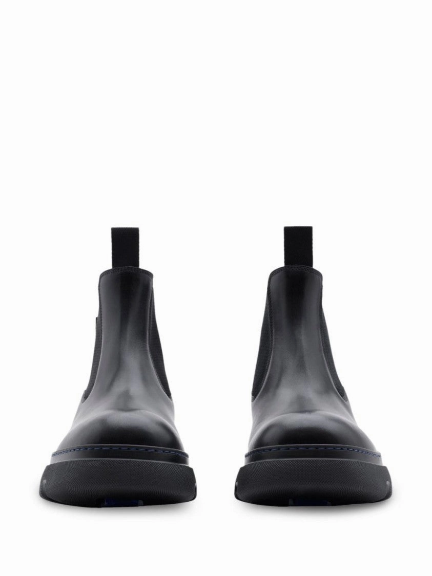 Leather Boots Sale Modern Chelsea Boots With Sole And Contrasting Stitching