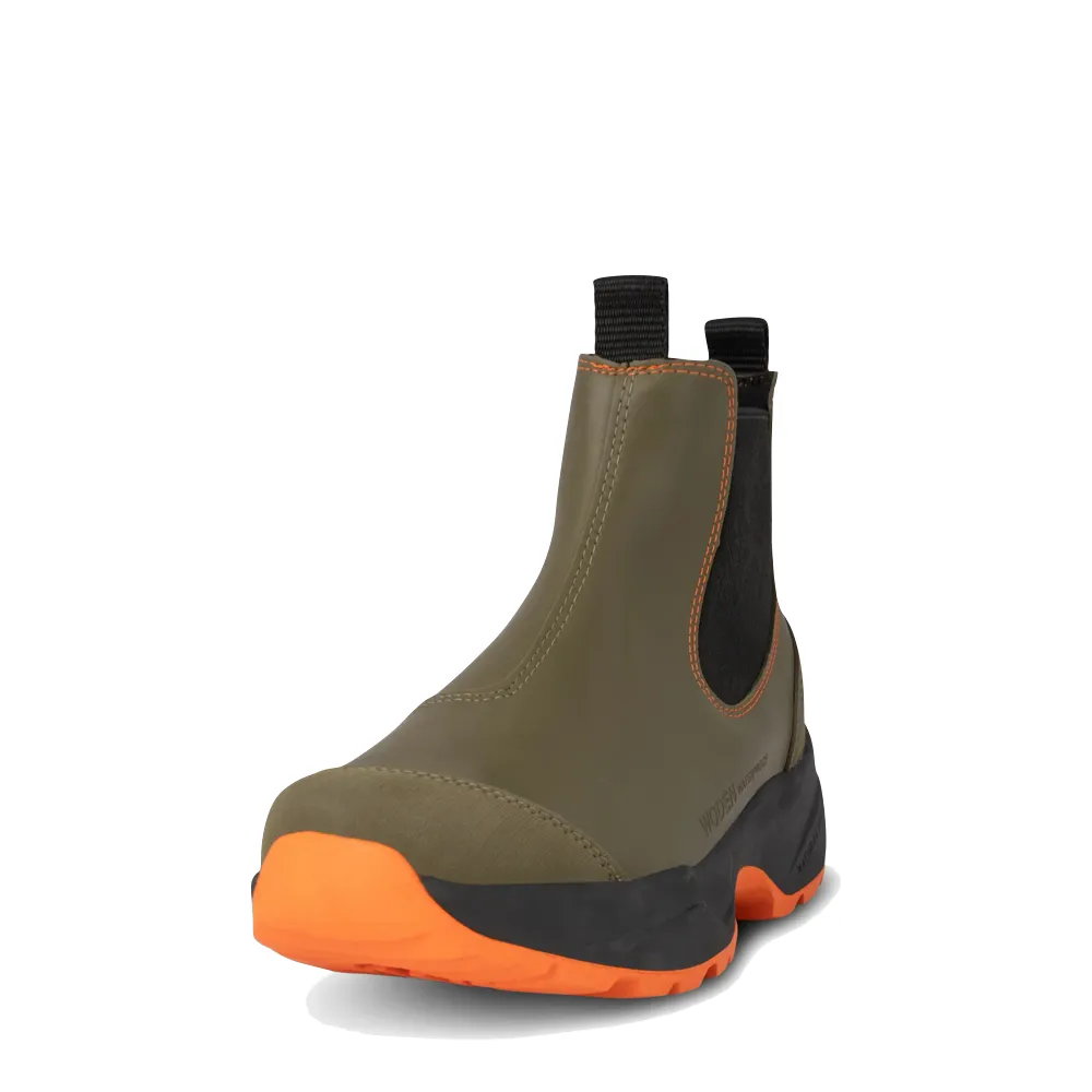 Clarks Chukka Boots Woden Women's Siri Waterproof Pull On Boot in Dark Olive