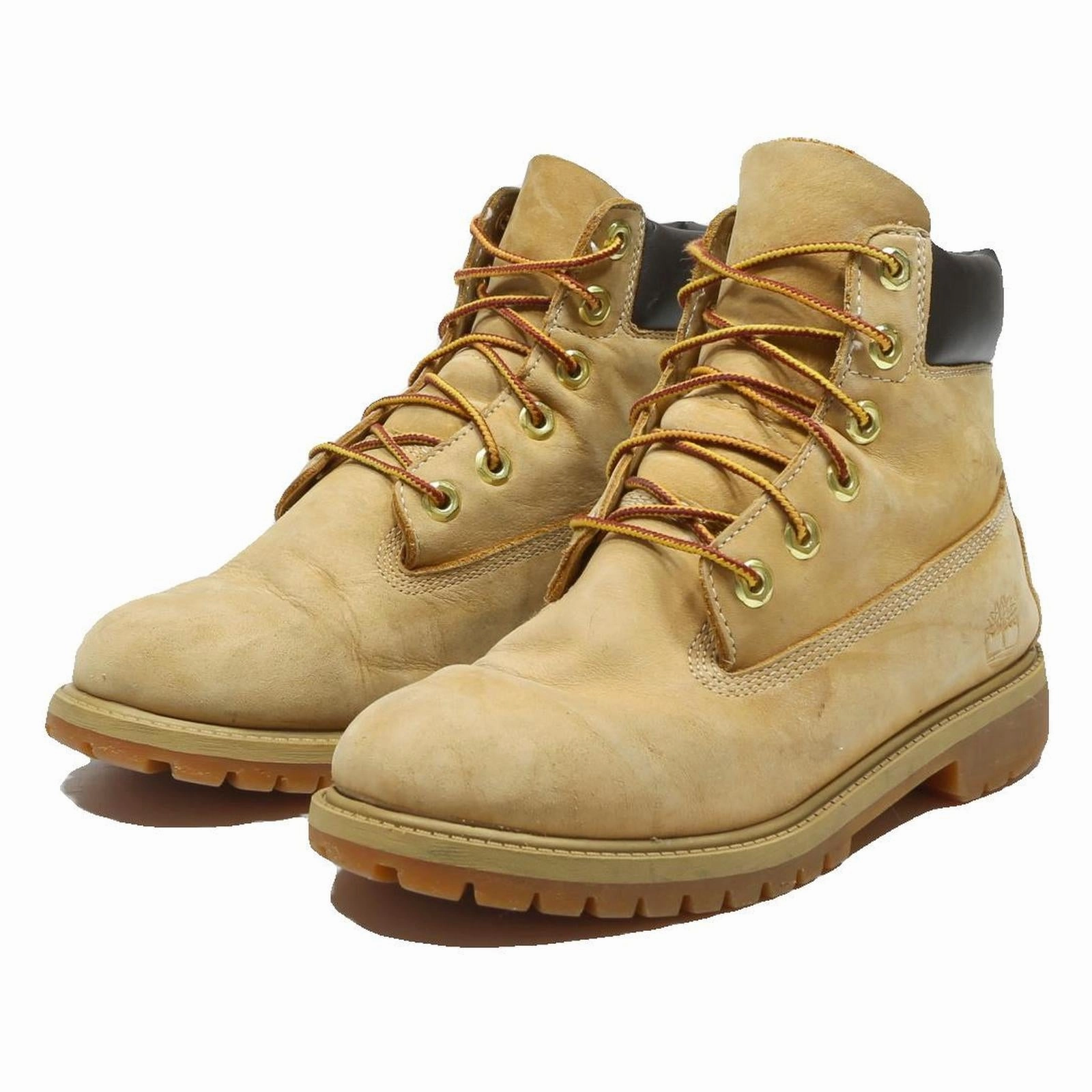 Horseback Riding Boots TIMBERLAND Boys Lace-Up Boots Leather Wheat UK 5 Durable Workwear Style