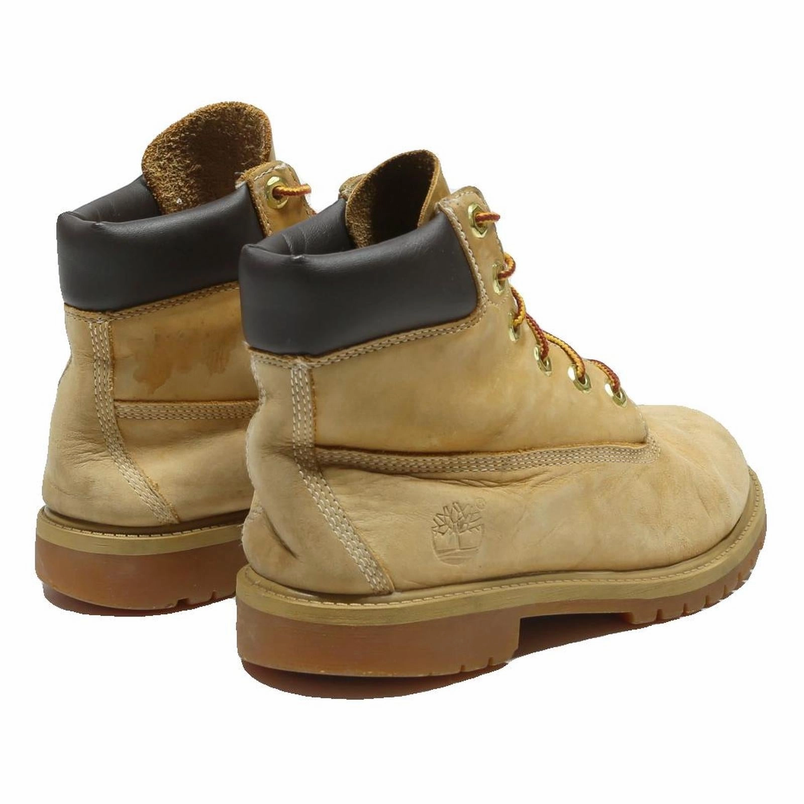 TIMBERLAND Boys Lace-Up Boots Leather Wheat UK 5 Durable Workwear Style Best Non Slip Winter Boots
