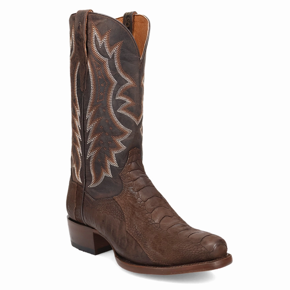 Givinchy Boots Anders Embroidered Ostrich Square Toe Cowboy Boots