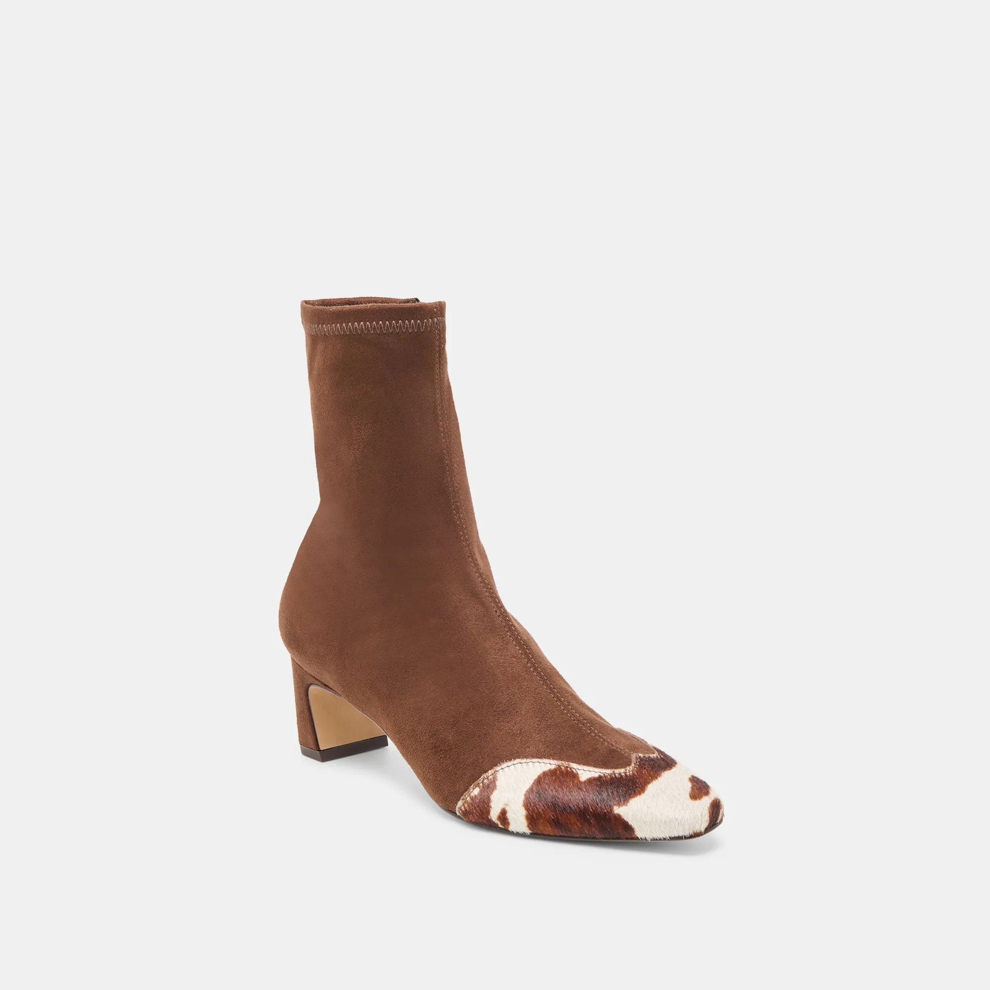 ANIKA BOOTS DK BROWN MULTI STELLA SUEDE Leather Platform Boots