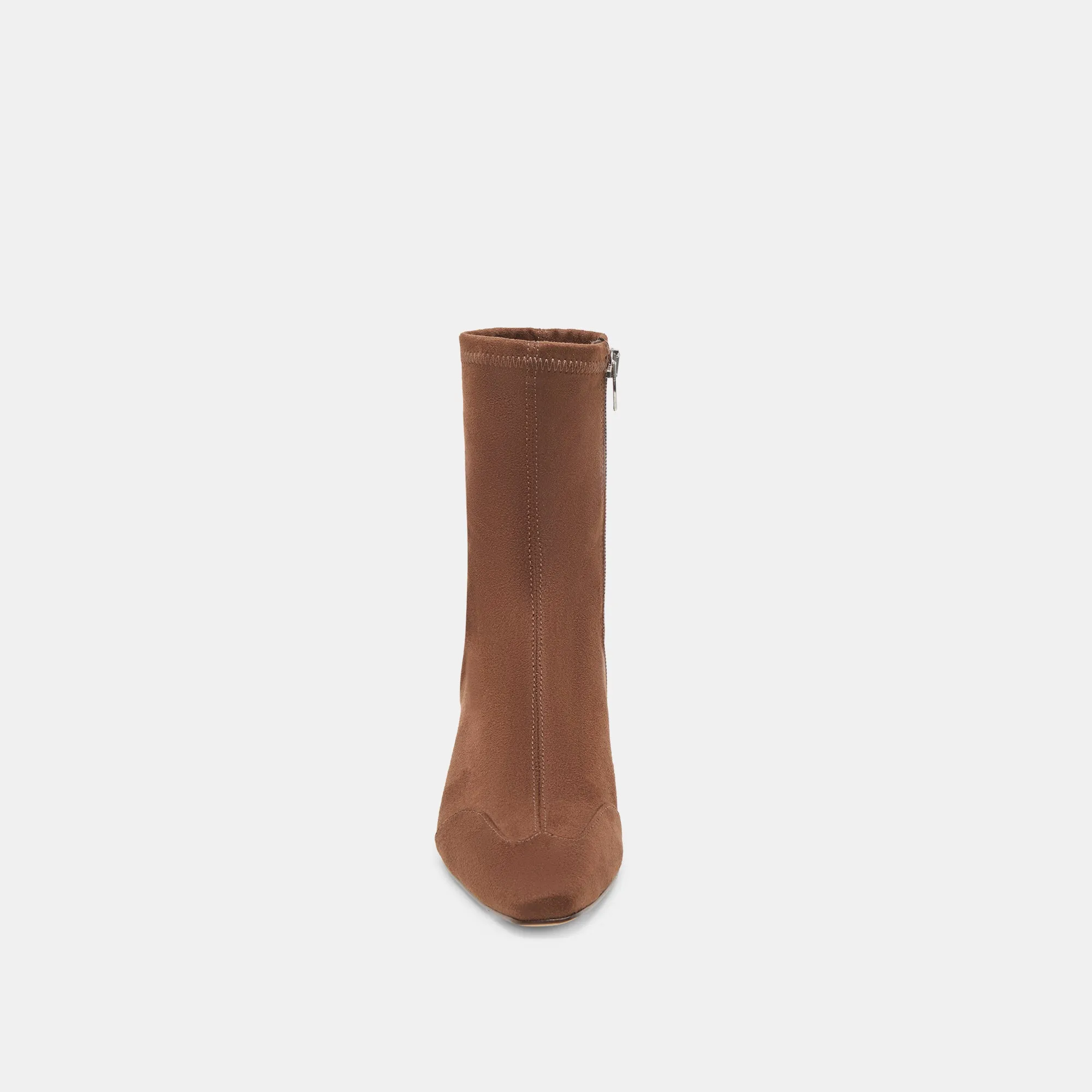 Ostrich Boots Square Toe ANIKA BOOTS DK BROWN STELLA SUEDE